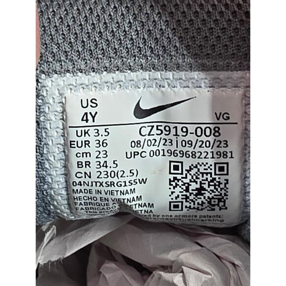 Nike Hyperdiamond 4 Keystone White Cool Grey Softball Rubber Cleats Size 4Y Kids - Picture 10 of 10